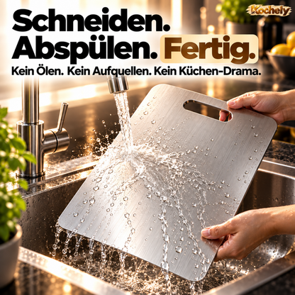Edelstahl Schneidebrett – Hygienisch & Spülmaschinengeeignet