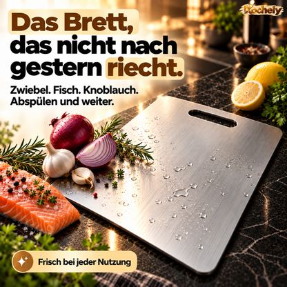 Edelstahl Schneidebrett – Hygienisch & Spülmaschinengeeignet