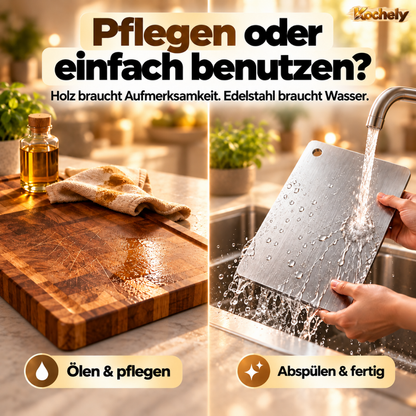 Edelstahl Schneidebrett – Hygienisch & Spülmaschinengeeignet