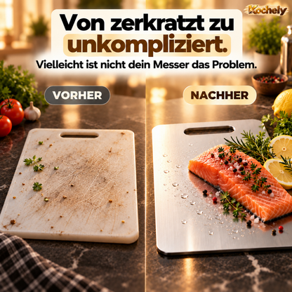 Edelstahl Schneidebrett – Hygienisch & Spülmaschinengeeignet