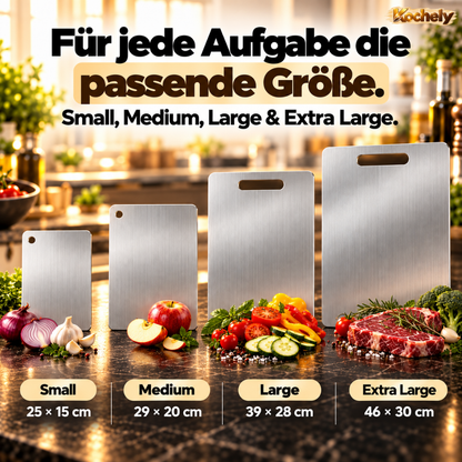 Edelstahl Schneidebrett – Hygienisch & Spülmaschinengeeignet