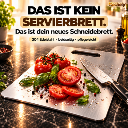 Edelstahl Schneidebrett – Hygienisch & Spülmaschinengeeignet