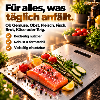 Edelstahl Schneidebrett – Hygienisch & Spülmaschinengeeignet