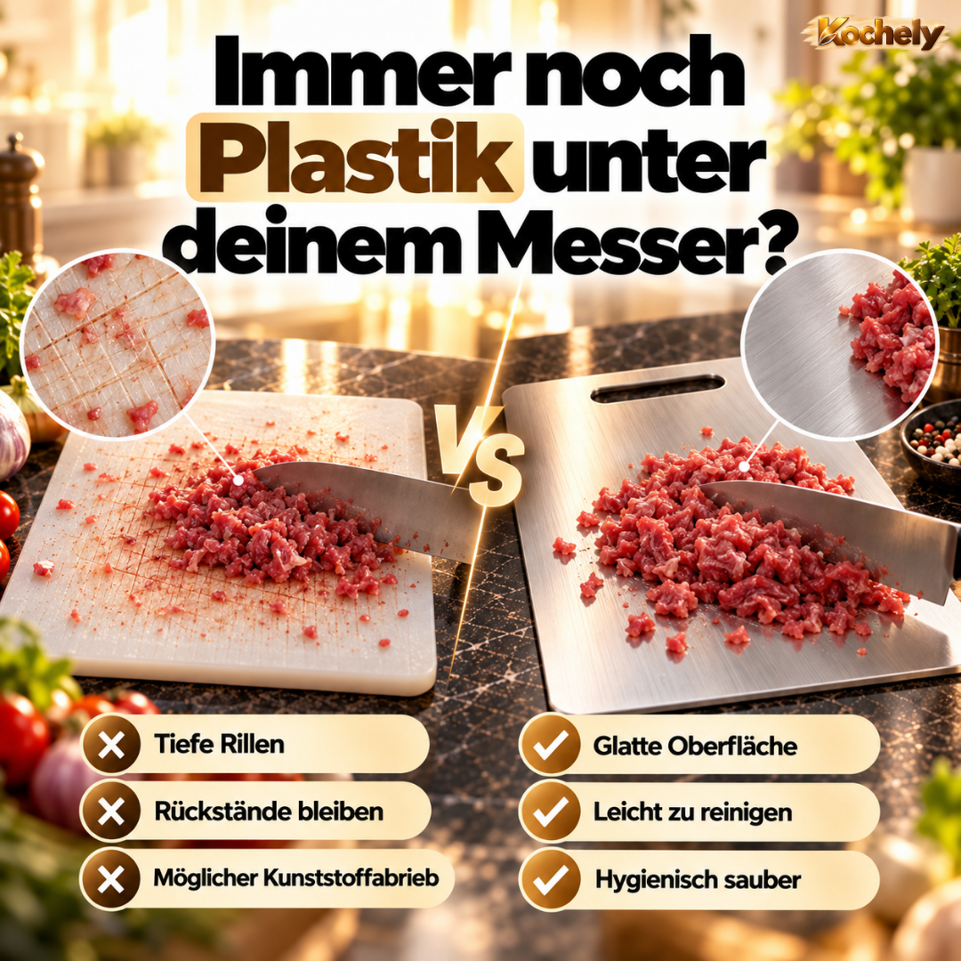 Edelstahl Schneidebrett – Hygienisch & Spülmaschinengeeignet