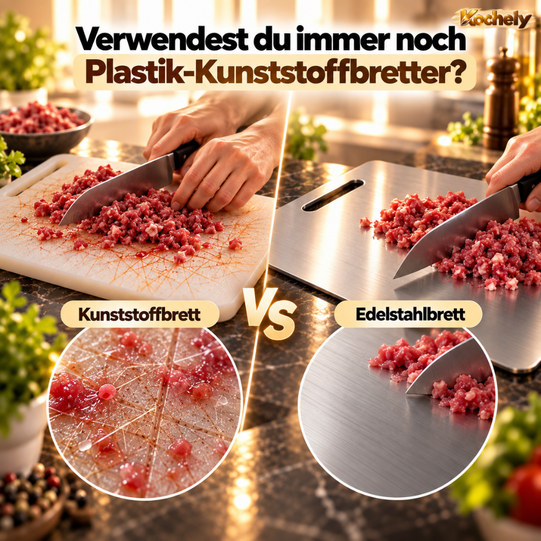 Edelstahl Schneidebrett – Hygienisch & Spülmaschinengeeignet