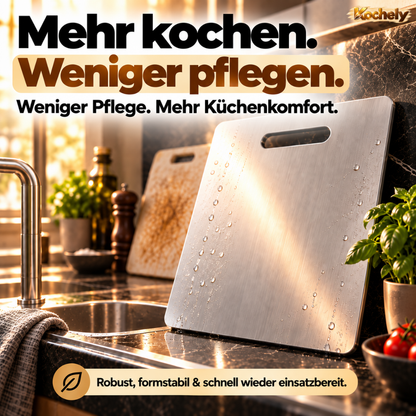 Edelstahl Schneidebrett – Hygienisch & Spülmaschinengeeignet