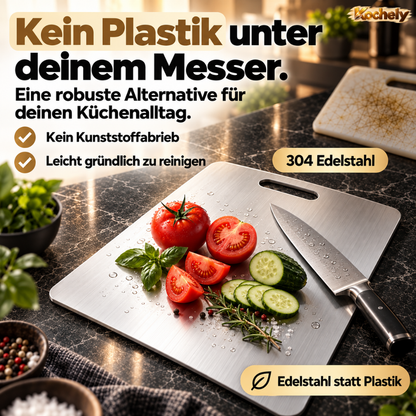 Edelstahl Schneidebrett – Hygienisch & Spülmaschinengeeignet